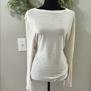 LAST CHANCE! Never worn! J Crew Collection Cream Long Sleeve Layering Top